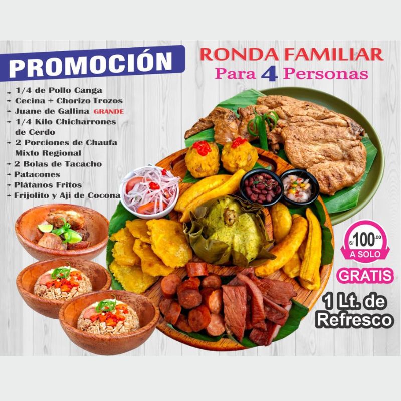 RONDA FAMILIAR PARA 4 PERSONAS